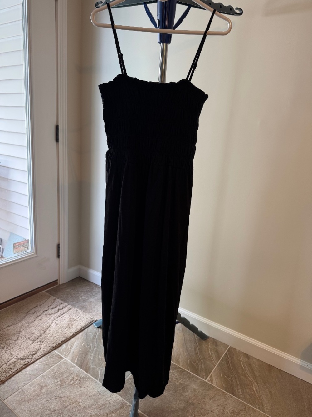 H&M Maxi Dress with Spaghetti Straps Black size Med. NWT - Picture 2 of 8